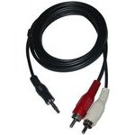 Neutralle Audio Cable Jack (3.5mm) M - 2x Cinch M, 3m, black, Logo Blister pack, Eol - (81926)