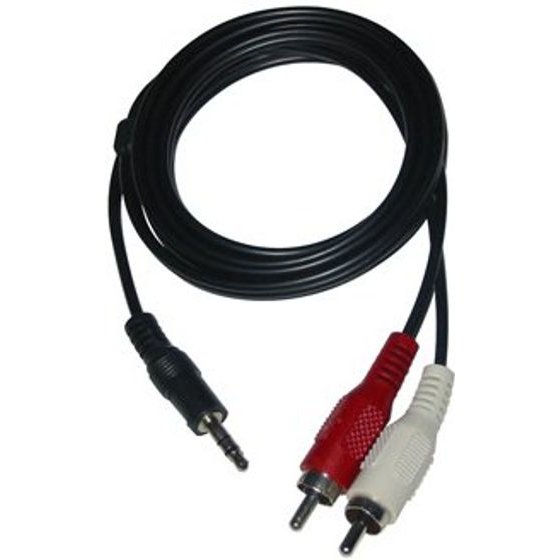 Neutralle Audio Cable Jack (3.5mm) M - 2x Cinch M, 3m, black, Logo Blister pack, Eol - (81926)