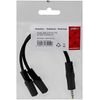 Neutralle Audio reduction, Jack (3.5mm) M 4-Pole - 2x Jack (3.5mm) F, 0.2 m, stereo, black, Logo, Eol - (KAAJ3JCK0L)