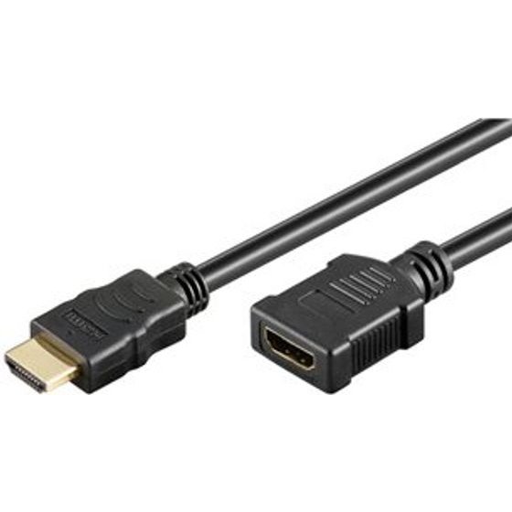 Neutralle Extension Video Cable Hdmi M - Hdmi F, Hdmi 2.0 - Premium High Speed, 5m, gold-plated, black, Eol - (KM0503BG01)
