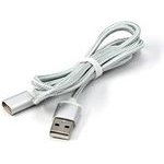 Neutralle Usb Cable (2.0), Usb A Male - Magnetic end, 1m, silver, Eol - (KUASSRP10S01)