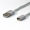 Neutralle Usb Cable (2.0), Usb A Male - Magnetic end, 1m, silver, Eol - (KUASSRP10S01)