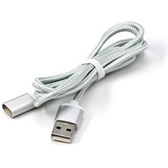 Neutralle Usb Cable (2.0), Usb A Male - Magnetic end, 1m, silver, Eol - (KUASSRP10S01)