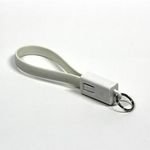 Neutralle Usb Cable (2.0), Usb A Male - Microusb M, 0.2m, white, Key case, Eol - (KUAMXJS02T01)