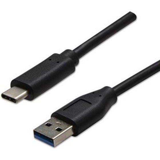 Neutralle Usb Cable (3.2 Gen 2), Usb A Male - Usb C M, 1m, 10 Gb/s, 5V/3A, black, Eol - (KUAHETS10B01)