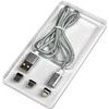 Neutralle Usb Data Cable With Ends (2.0), Usb A Male - Microusb M + Apple Lightning M + Usb C M, 1m, round, braided, silver, Magnetic ends, - (KUAESTR10T01)