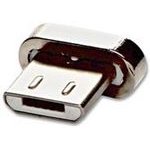 Neutralle Usb ending, (2.0), Microusb M - Magnetic connection, silver, Reduction For Magnetic cable, Eol - (KAUMCMGS01)