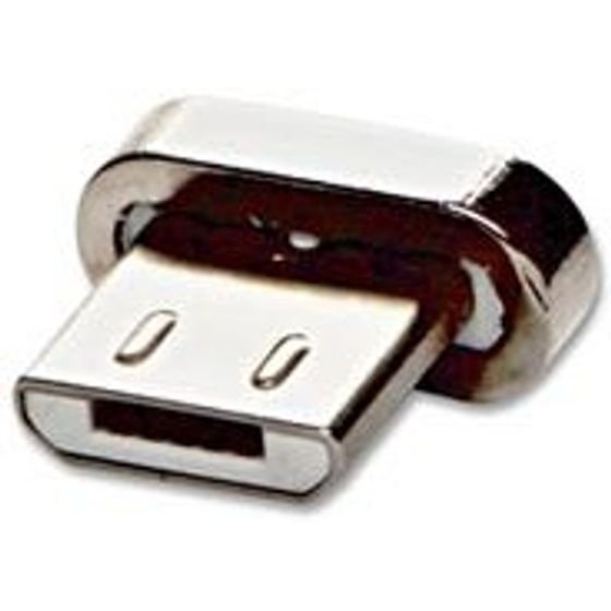 Neutralle Usb ending, (2.0), Microusb M - Magnetic connection, silver, Reduction For Magnetic cable, Eol - (KAUMCMGS01)