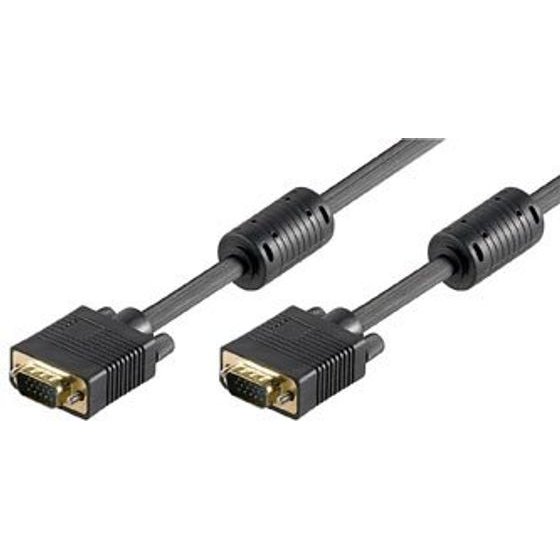 Neutralle Video Cable Svga (D-sub) M - Svga (D-sub) M, 2m, Golden connector, shielded, black, Eol - (KM02012G01)