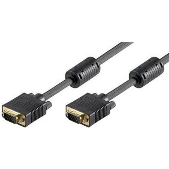 Neutralle Video Cable Svga (D-sub) M - Svga (D-sub) M, 2m, Golden connector, shielded, black, Logo Blister pack, Eol - (81920)