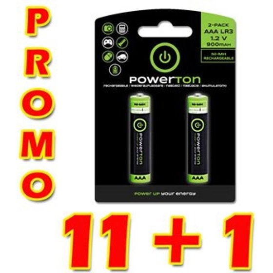 Powerton Energy Recharge Rechargeable Ni-Mh Battery AAA, 12x2-Pack - (WPABPR12)