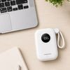 Powerton Energy White Edition Powerbank 10000mAh, 2x USB-C, 22.5W, Insulated cables, White - (WPAN31-1)
