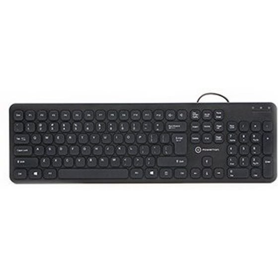 Powerton Life Slim Keyboard Wire (USB) US, Black - (WPK102B US)