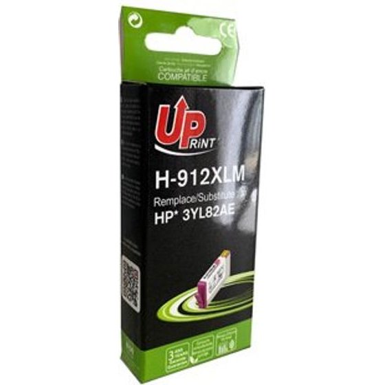 UPrint Compatible Ink With 3YL82AE, Hp 912XL, magenta, 825p - (H-912XLM-HP)