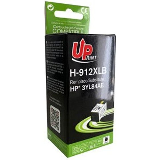 UPrint Compatible Ink With 3YL84AE, Hp 912XL, black, 825p - (H-912XLB-HP)