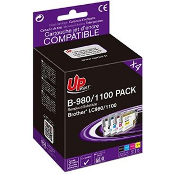 UPrint Compatible Ink With B-980/1100 BK/C/M/Y Pack 4, 1xblack/1xcyan/1xmagenta/1xYellow - (B-980/1100 Pack 4)