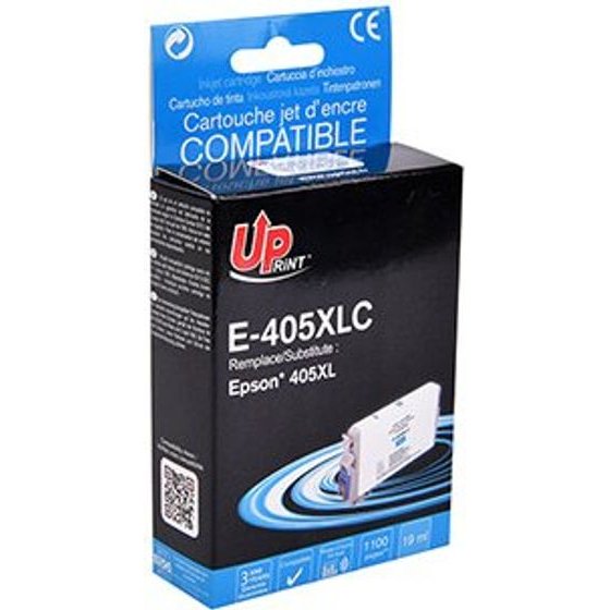 UPrint Compatible Ink With C13T05H24010, 405XL, cyan, 1100p, 19ml - (E-405XLC)