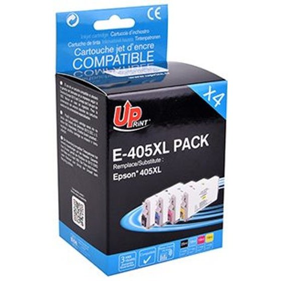 UPrint Compatible Ink With C13T05H64010, 405XL, CMYK, 4x1100p, 1x25 + 3x19ml - (E-405XLUPP4)