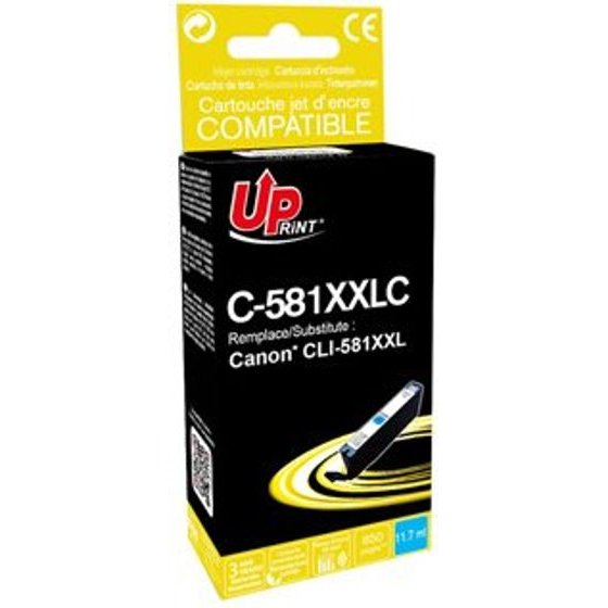 UPrint Compatible Ink With CLI-581C XXL, cyan, 11,7ml, Very High Capacity - (C-581XXLC)