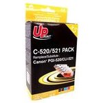 UPrint Compatible Ink With CLI521, 2xblack/1xcyan/1xmagenta/1xyellow, With Chip - (C-520/521 PACK)