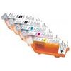 UPrint Compatible Ink With CLI521, 2xblack/1xcyan/1xmagenta/1xyellow, With Chip - (C-520/521 PACK)