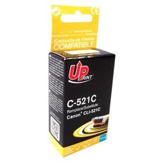 UPrint Compatible Ink With CLI521C, cyan, 450p, 10ml, With Chip - (C-521C)