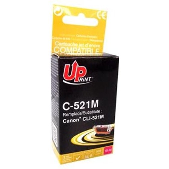 UPrint Compatible Ink With CLI521M, magenta, 450p, 10ml, With Chip - (C-521M)