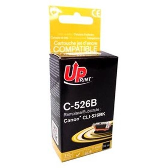 UPrint Compatible Ink With CLI526BK, black, 10ml, With Chip - (C-526B)