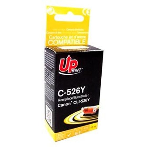 UPrint Compatible Ink With CLI526Y, yellow, 10ml, With Chip - (C-526Y)