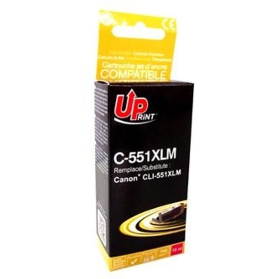 UPrint Compatible Ink With CLI551M XL, magenta, 695p, 11ml, High Capacity - (C-551XLM)