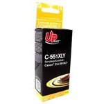 UPrint Compatible Ink With CLI551Y XL, yellow, 695p, 11ml, High Capacity - (C-551XLY)