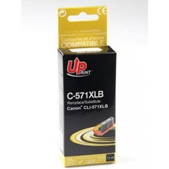 UPrint Compatible Ink With CLI571BK XL, black, 810p, 11ml, High Capacity - (C-571XLB)