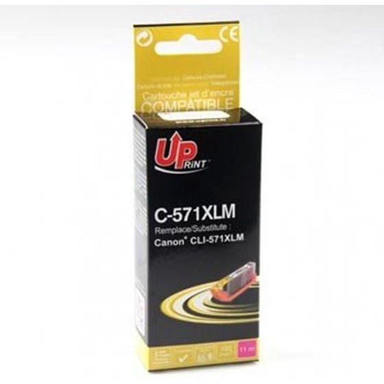 UPrint Compatible Ink With CLI571M XL, magenta, 800p, 11ml, High Capacity - (C-571XLM)