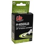 UPrint Compatible Ink With CZ109AE, Hp 655, black, 550p, 20ml - (H-655XLB)