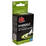 UPrint Compatible Ink With CZ110AE, Hp 655, cyan, 750p, 12ml - (H-655XLC)