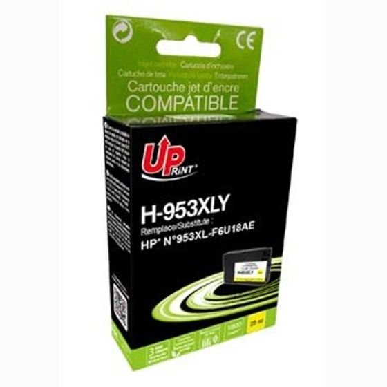 UPrint Compatible Ink With F6U18AE, Hp 953XL, yellow, 1800p, 25ml, High Capacity - (H-953XLY)