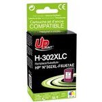 UPrint Compatible Ink With F6U67AE, Hp 302XL, H-302XLCL, color, 400p, 18ml - (H-302XLC)