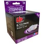 UPrint Compatible Ink With LC-123, 1xblack/1xcyan/1xmagenta/1xYellow - (B-123 PACK)