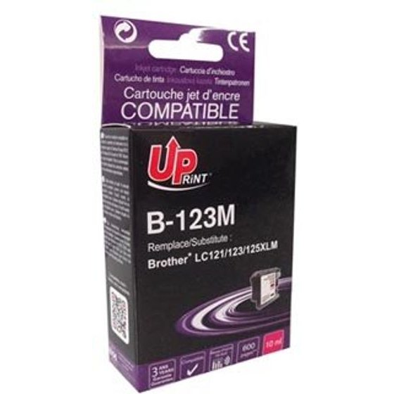 UPrint Compatible Ink With LC-123M, magenta, 600p, 10ml - (B-123M)