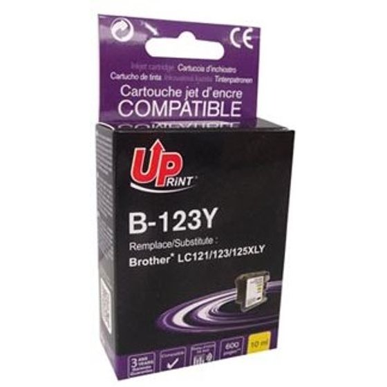 UPrint Compatible Ink With LC-123Y, yellow, 600p, 10ml - (B-123Y)