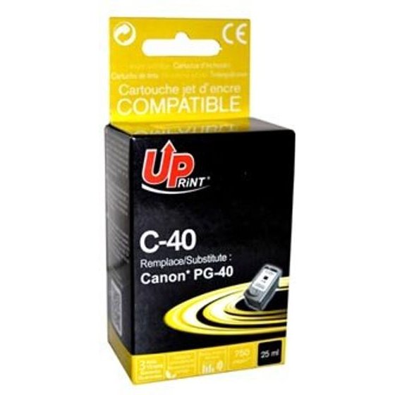 UPrint Compatible Ink With PG40, black, 25ml - (C-40B)