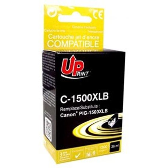 UPrint Compatible Ink With Pgi 1500XL, black, 36ml, High Capacity - (C-1500XLB)