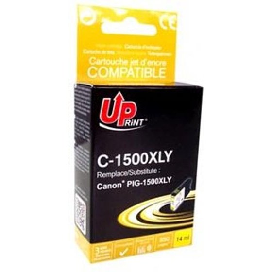 UPrint Compatible Ink With Pgi 1500XL, yellow, 950p, 14ml, High Capacity - (C-1500XLY)