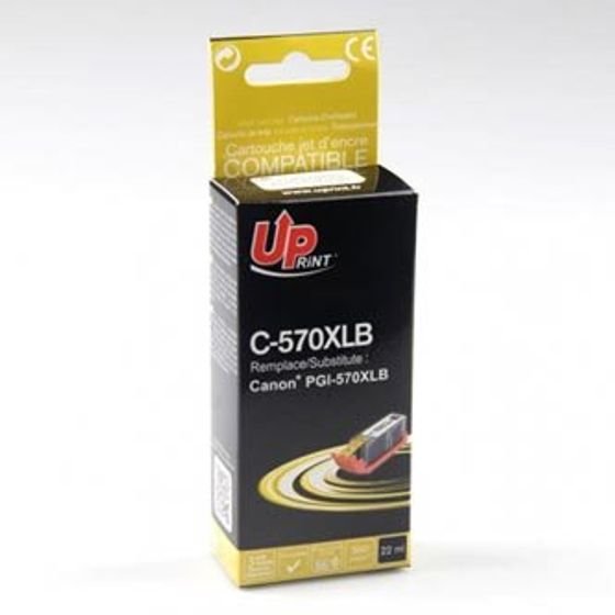 UPrint Compatible Ink With PGI-570PGbk XL, black, 700p, 26ml - (C-570XLB)