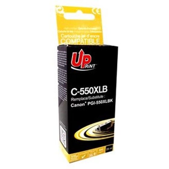UPrint Compatible Ink With PGI550BK XL, black, 25ml, High Capacity - (C-550XLB)