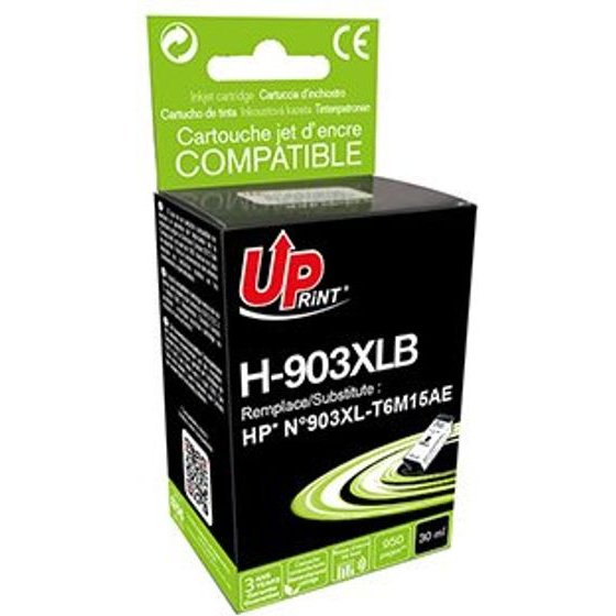 UPrint Compatible Ink With T6M15AE, Hp 903XL, black, 950p, 30ml, High Capacity - (H-903XLB)