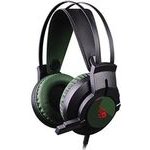 A4TEch Bloody J437 Headphones With microphone, wire, green, 7.1 (virtually), Gaming headset, Backlighted Typ Usb - (J437 Green)