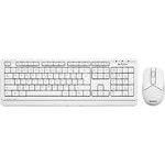 A4TEch FG1012 Keyboard Set Wireless CZ, White With Wireless Optical mouse, AA, classic, 2.4 [Ghz] - (FG1012-WH)