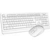 A4TEch FG1012 Keyboard Set Wireless CZ, White With Wireless Optical mouse, AA, classic, 2.4 [Ghz] - (FG1012-WH)