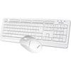 A4TEch FG1012 Keyboard Set Wireless CZ, White With Wireless Optical mouse, AA, classic, 2.4 [Ghz] - (FG1012-WH)
